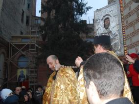 Procesiune cu icoana Sfantului Antonie cel Mare